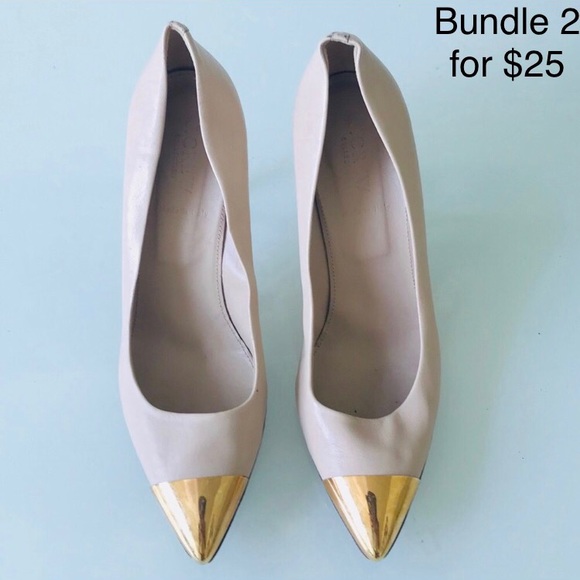 J. Crew Shoes - J.crew Tan & Gold Pumps Size 8.5